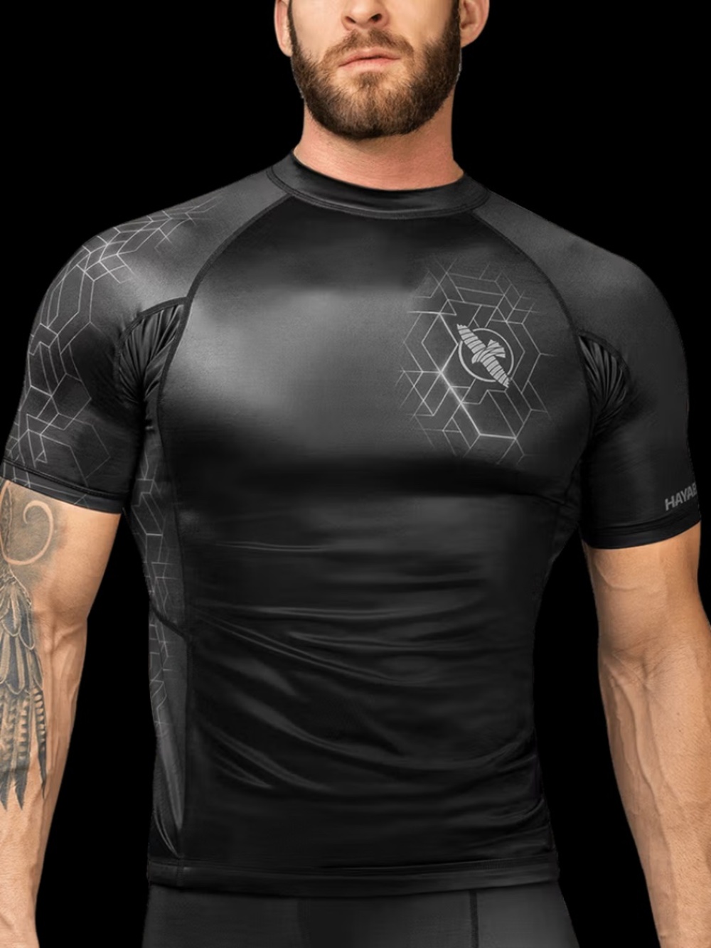 HAYABUSA MMA GEO SHORT SLEEVE RASH GUARD